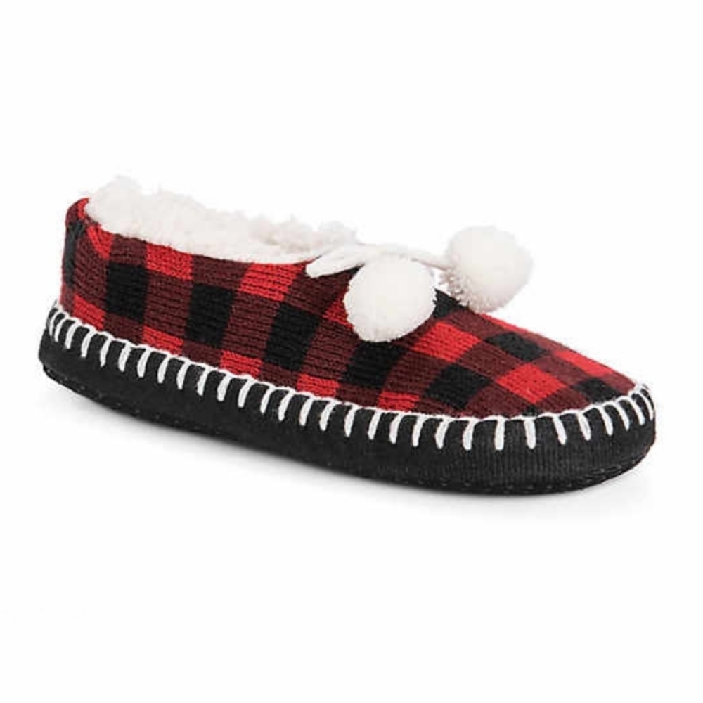 Muk Luks Plaid Ballerina Slipper House Shoes - Picture 1 of 4
